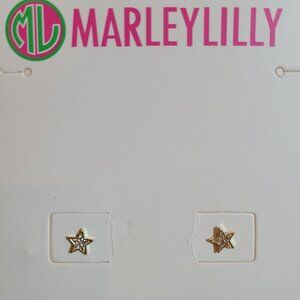Marleylilly Sparkle Star Stud Earrings New in Package